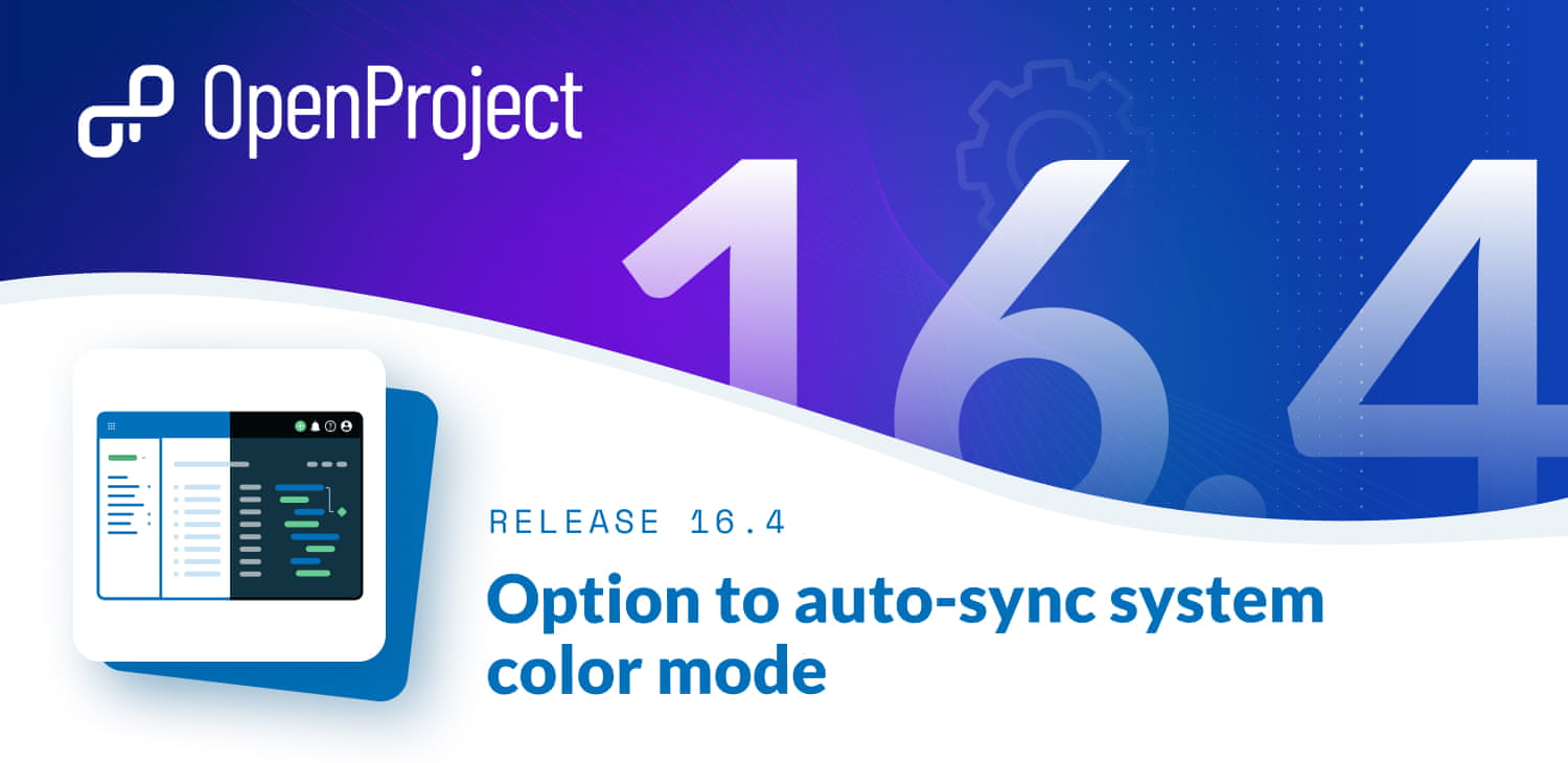 OpenProject 16.4: Option to auto-sync system color mode