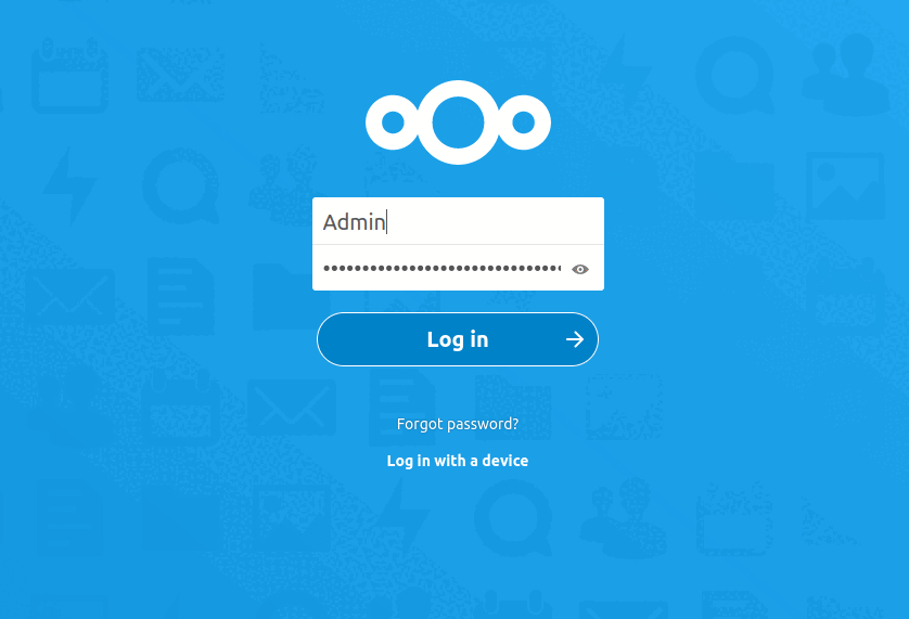 Nextcloud login step 3