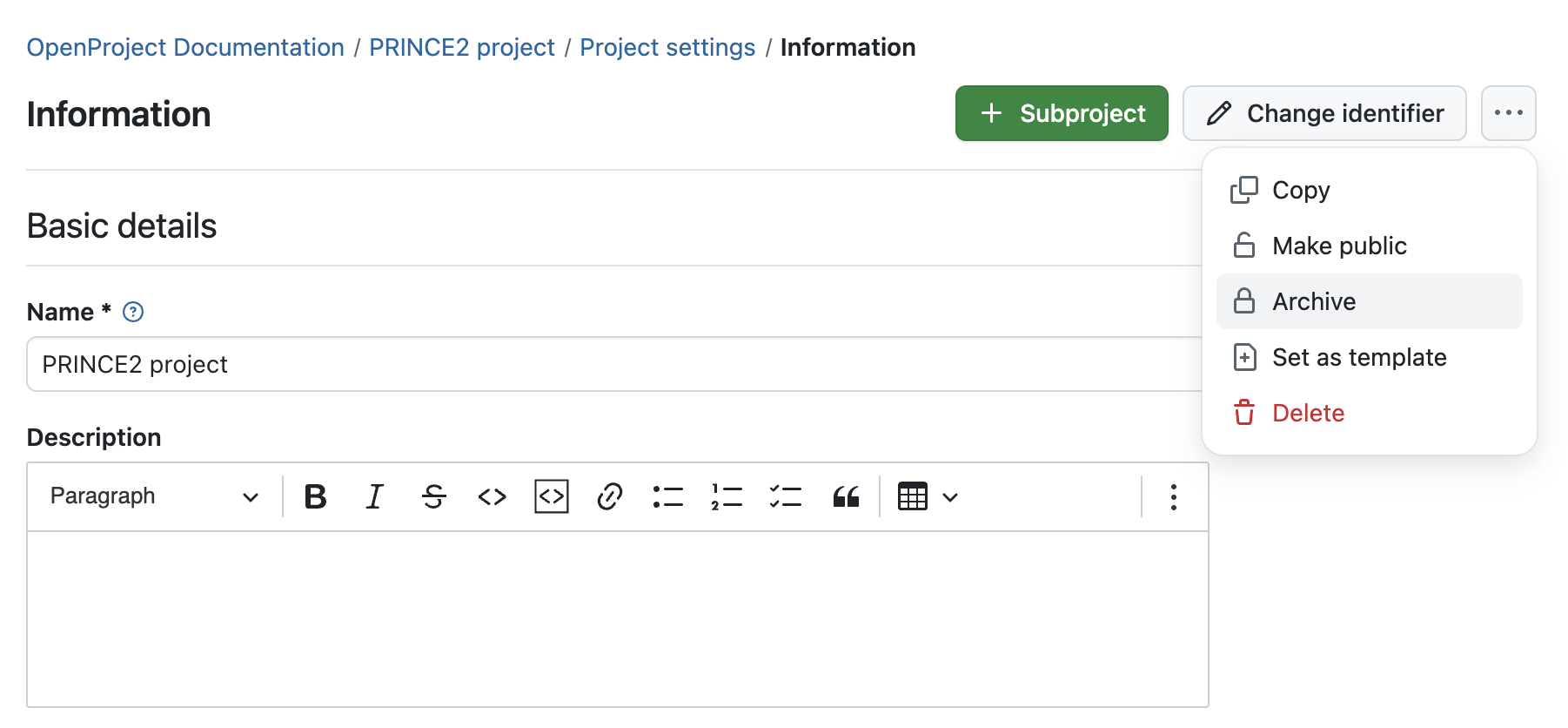Siga el proceso PRINCE2 con OpenProject: cerrar un proyecto archivándolo
