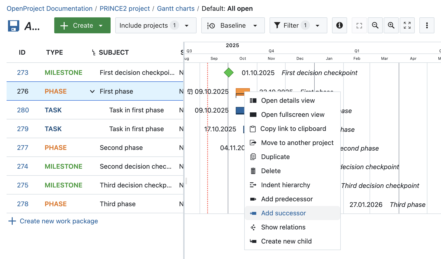 Siga el proceso PRINCE2 con OpenProject: controlar una etapa dividiendo el trabajo en tareas manejables