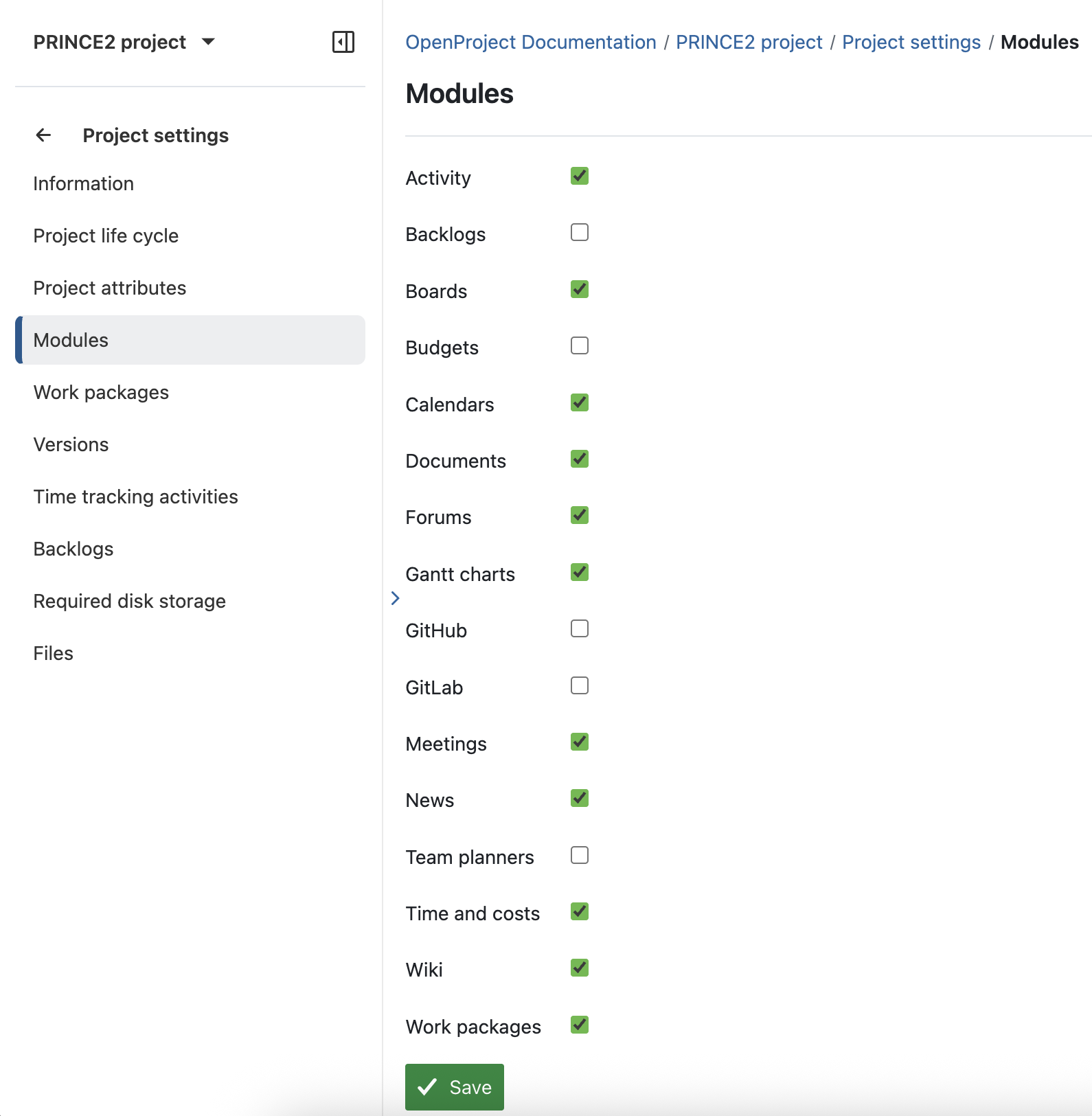 Siga el proceso PRINCE2 con OpenProject: poner en marcha un proyecto seleccionando los módulos necesarios