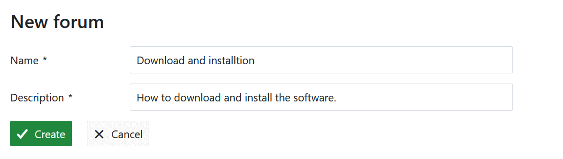 Create new forum in OpenProject