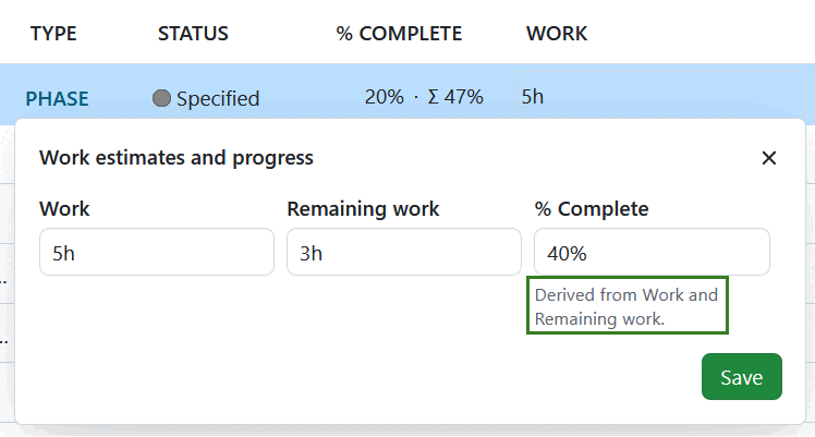 Helpful hint on progress tracking calculation in OpenProject